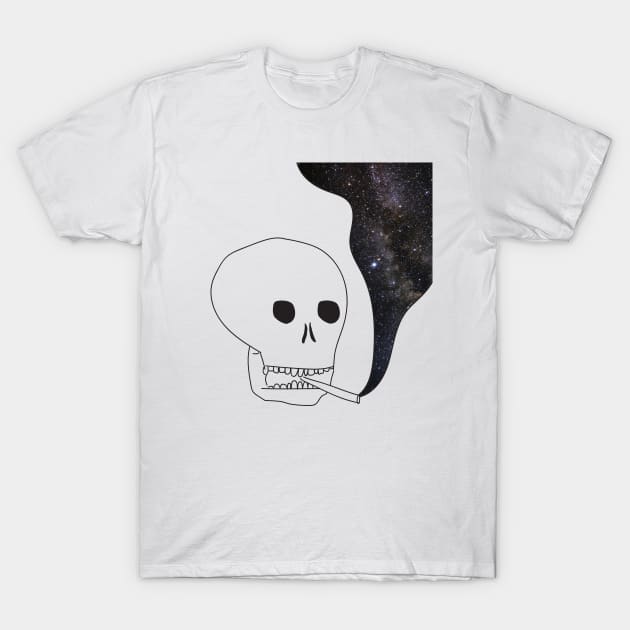 skull smoking T-Shirt by PlanktonBeach